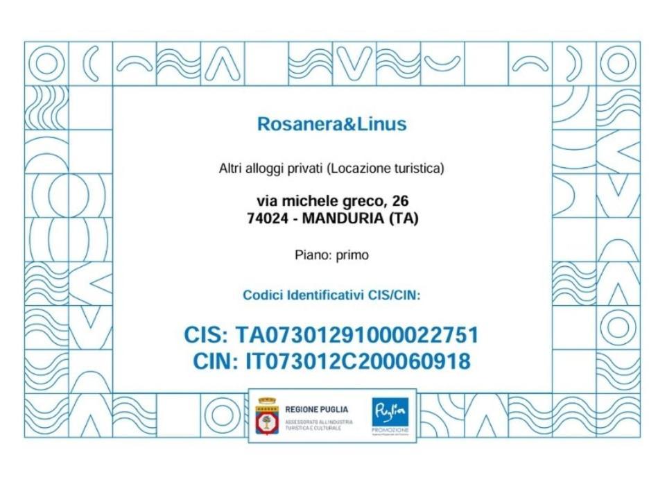 Rosanera&Linus Βίλα Manduria Εξωτερικό φωτογραφία